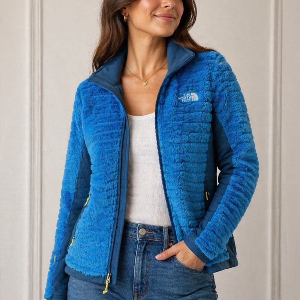 The North Face Women's Bright Blue Plush Fleece Jacket
